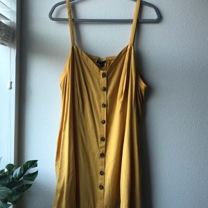 Plus Size Mustard Button Up Tank